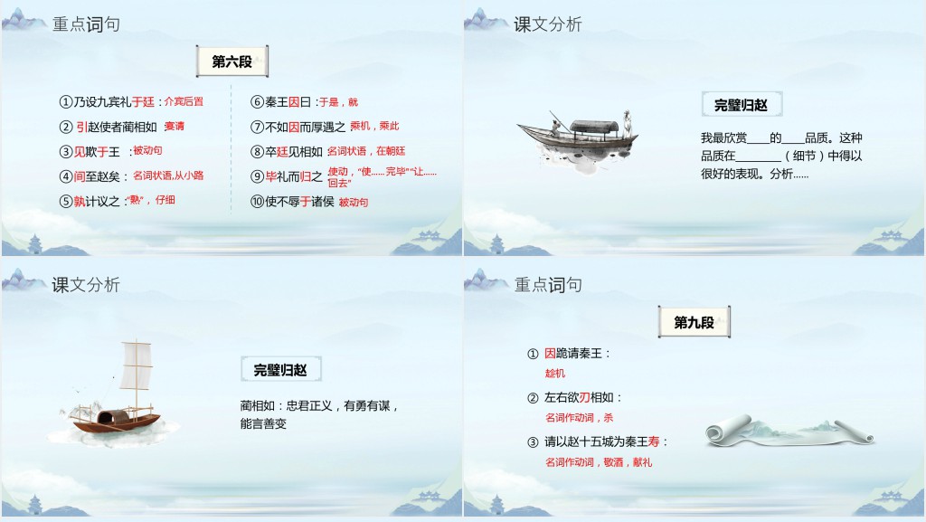 语文必修四《廉颇蔺相如列传》教案PPT课件 语文必修四《廉颇蔺相如列传》教案PPT课件