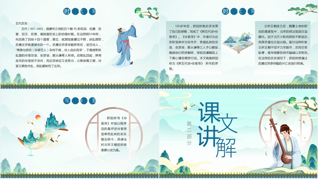 高二语文上册《伶官传序》PPT课件 高二语文上册《伶官传序》PPT课件