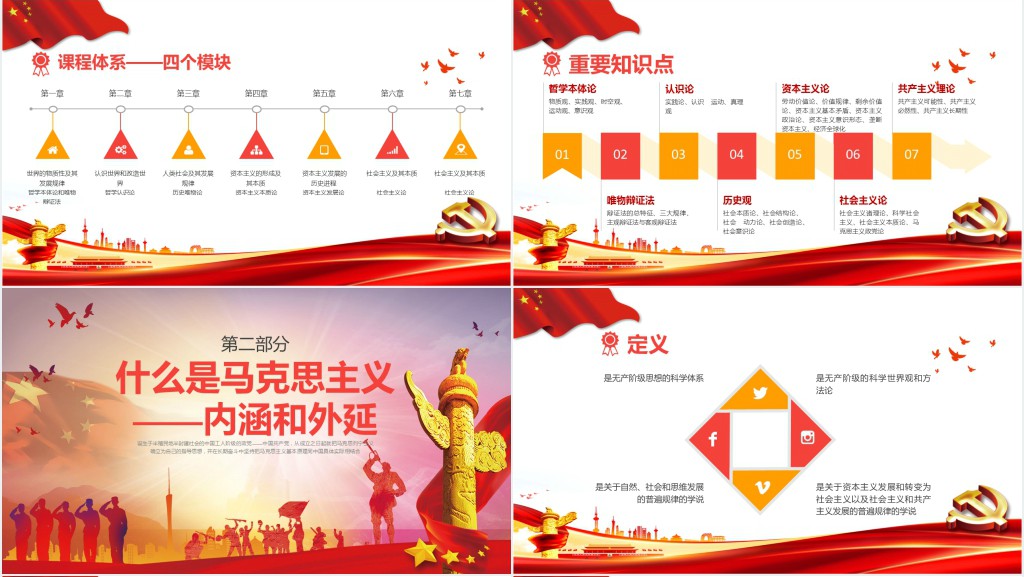 马克思主义基本原理概论PPT党课 马克思主义基本原理概论PPT党课