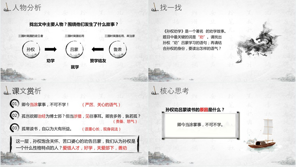 人教版初中七年级语文下册《孙权劝学》PPT课件 人教版初中七年级语文下册《孙权劝学》PPT课件