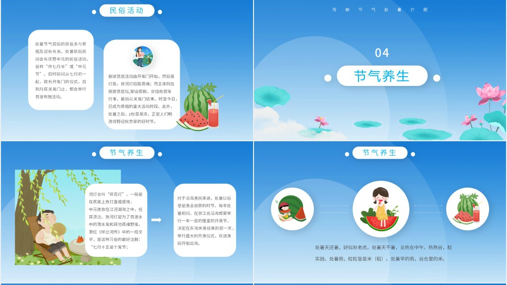 传统节气处暑介绍PPT课件 传统节气处暑介绍PPT课件