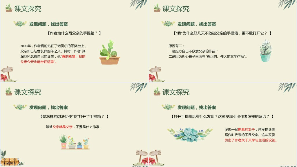 高二语文下册《父亲的手提箱》PPT课件 高二语文下册《父亲的手提箱》PPT课件