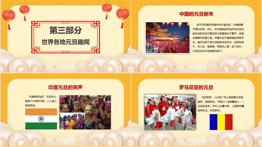 世界各地的元旦PPT模板 世界各地的元旦PPT模板