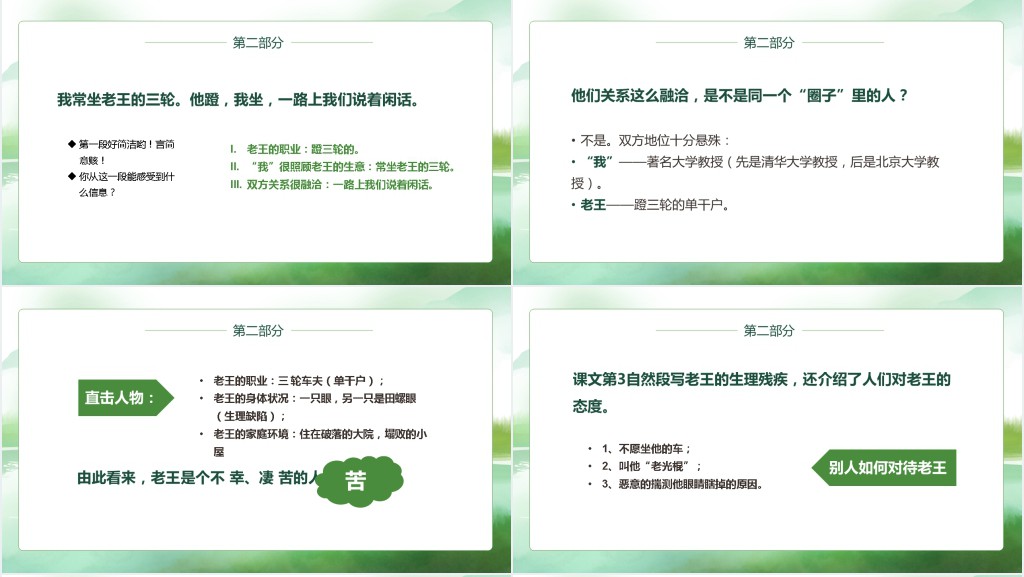 中学语文《老王》说课PPT课件 中学语文《老王》说课PPT课件