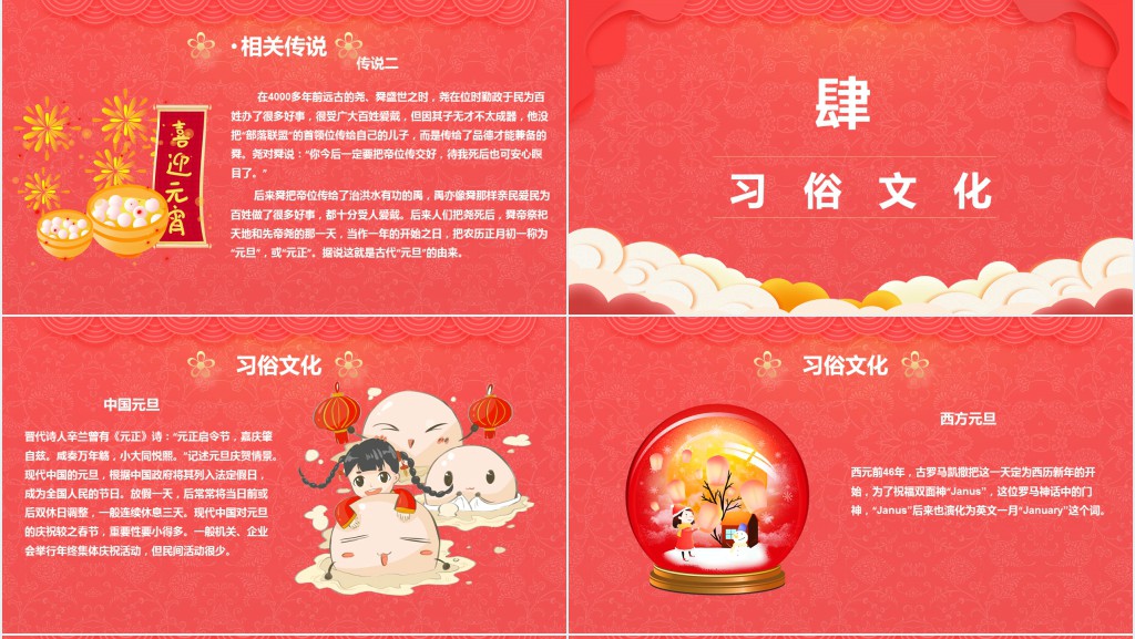 创意牛年元旦PPT模板 创意牛年元旦PPT模板