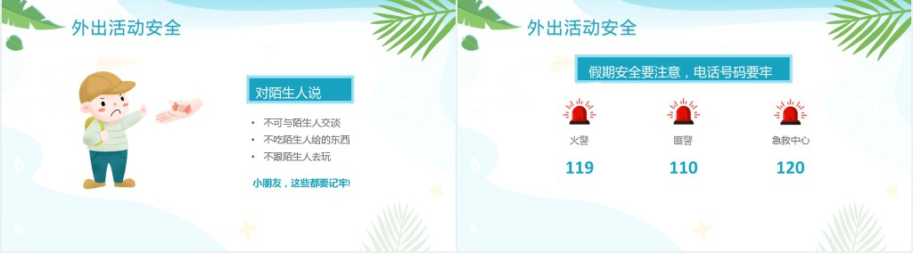 儿童暑假安全教育PPT课件