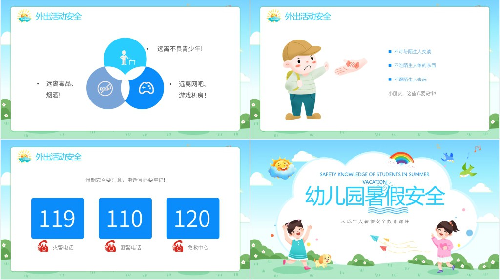 幼儿园放暑假安全教育PPT课件 幼儿园放暑假安全教育PPT课件
