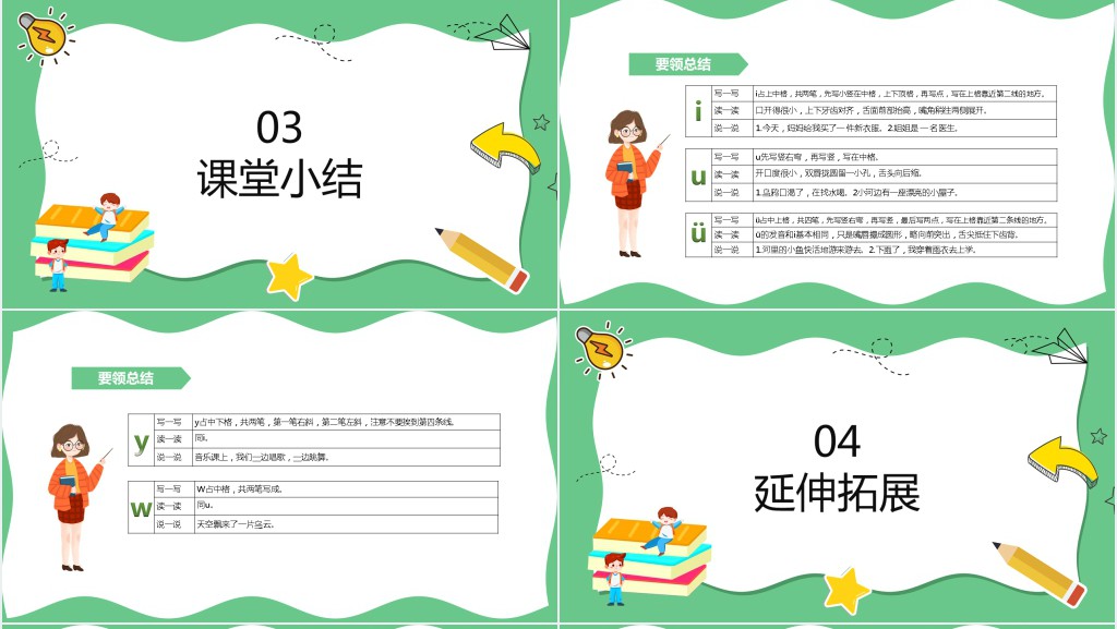 部编版一年级语文上册汉语拼音《i u ü y w》PPT课件