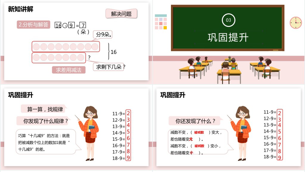 人教版《十几减9》第一课时PPT课件 人教版《十几减9》第一课时PPT课件