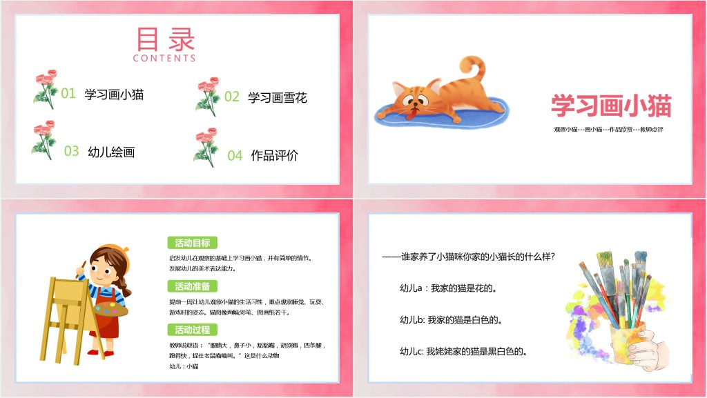 幼儿园美术教育培训PPT模板 幼儿园美术教育培训PPT模板