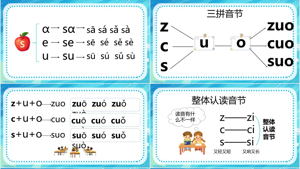 部编版汉语拼音《zcs》PPT课件 部编版汉语拼音《zcs》PPT课件