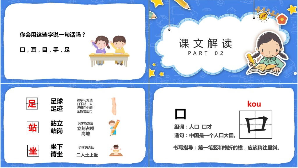 部编版小学一年级语文上册《口耳目》PPT课件 部编版小学一年级语文上册《口耳目》PPT课件