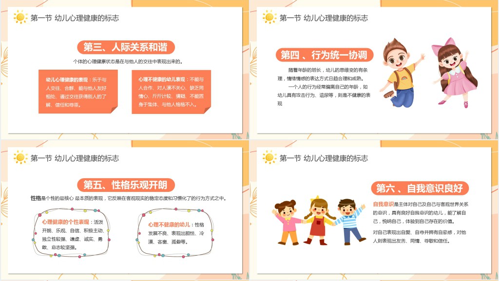 幼儿园心理健康教育培训内容PPT模板 幼儿园心理健康教育培训内容PPT模板