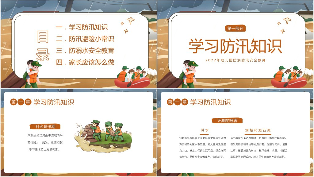 幼儿园防洪防汛培训PPT模板 幼儿园防洪防汛培训PPT模板