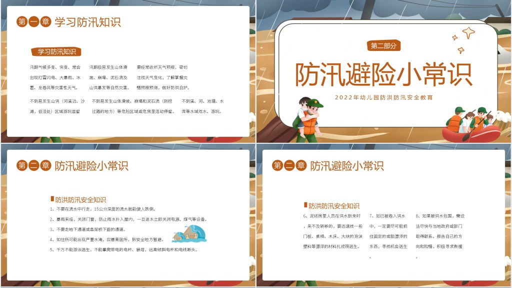 幼儿园防洪防汛培训PPT模板 幼儿园防洪防汛培训PPT模板