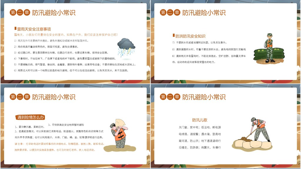 幼儿园防洪防汛培训PPT模板 幼儿园防洪防汛培训PPT模板