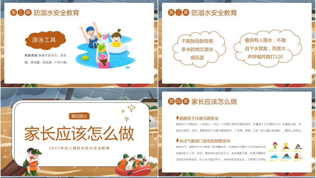 幼儿园防洪防汛培训PPT模板 幼儿园防洪防汛培训PPT模板