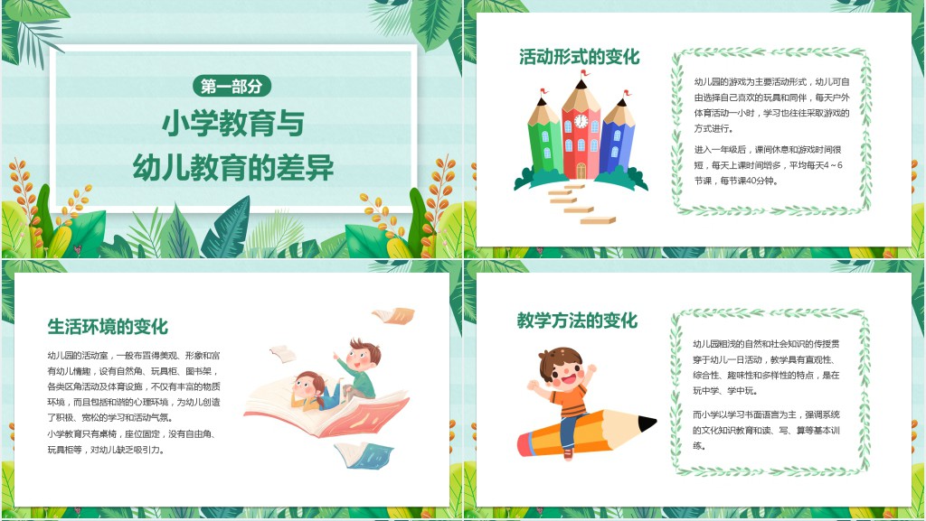 幼小衔接毕业班家长会讲座PPT模板 幼小衔接毕业班家长会讲座PPT模板