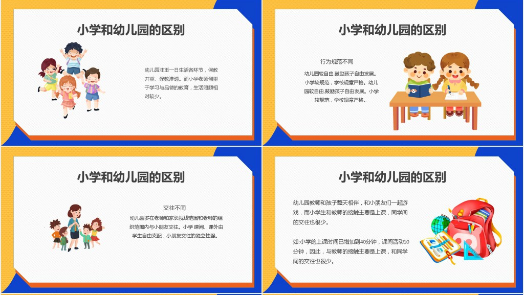 学前儿童入学前准备内容PPT模板 学前儿童入学前准备内容PPT模板
