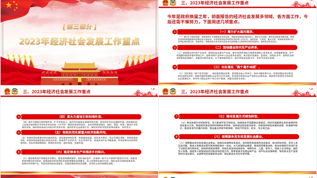 2023两会政府工作报告解读PPT党课 2023两会政府工作报告解读PPT党课