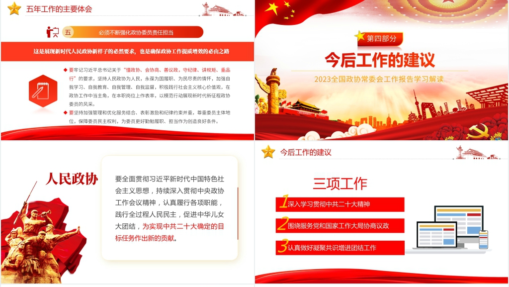 2023年全国两会政协工作报告PPT党课 2023年全国两会政协工作报告PPT党课