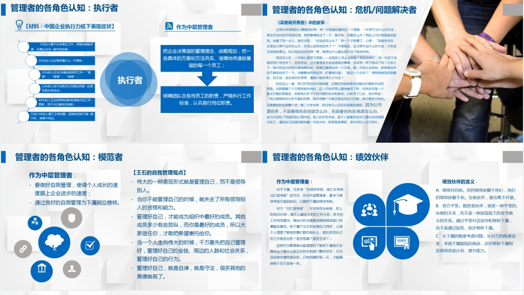 企业高层管理者的角色定位及认知PPT模板 企业高层管理者的角色定位及认知PPT模板