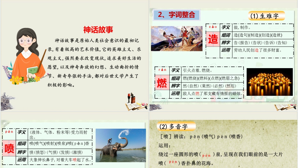 女娲补天PPT教学设计 女娲补天PPT教学设计