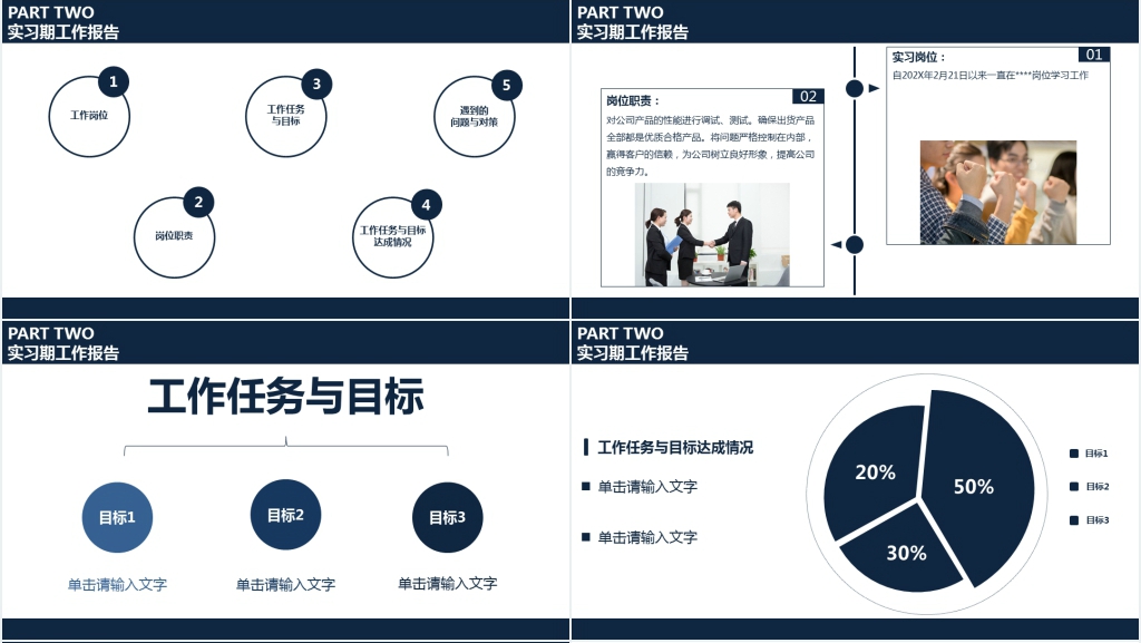 新员工实习述职报告PPT模板 新员工实习述职报告PPT模板