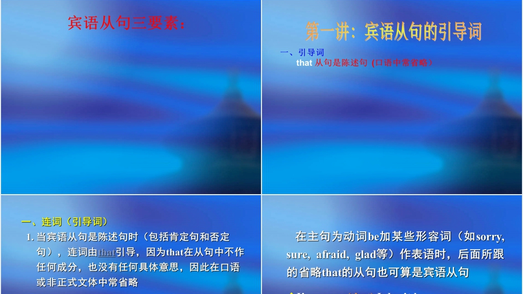 英语宾语从句讲解PPT课件 英语宾语从句讲解PPT课件