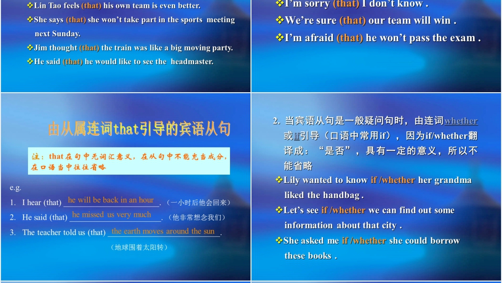 英语宾语从句讲解PPT课件 英语宾语从句讲解PPT课件