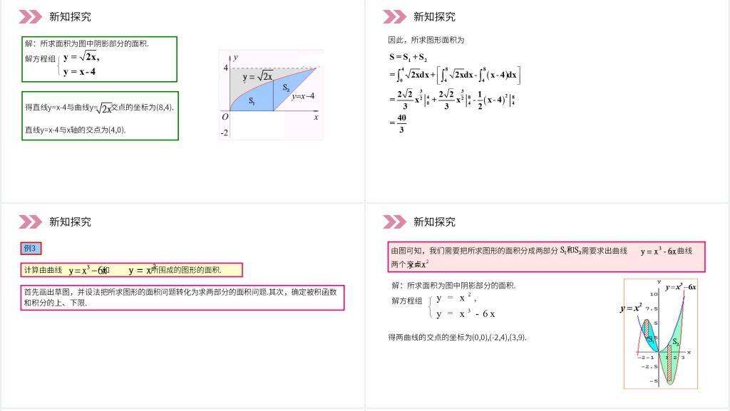 人教版高中数学选修2-2《定积分在几何中的应用》教学PPT课件