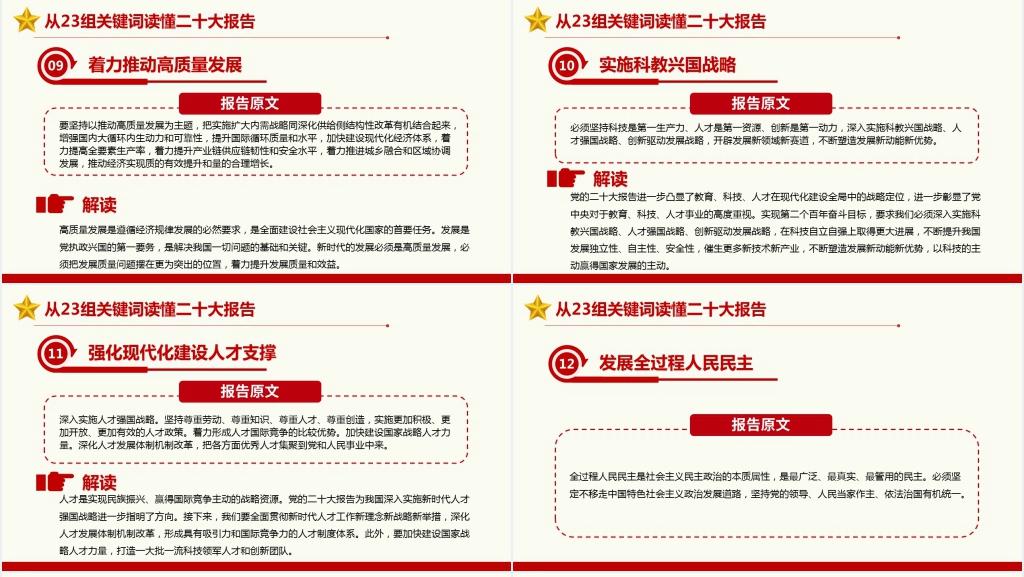 从23组关键词读懂党的二十大报告PPT党课 从23组关键词读懂党的二十大报告PPT党课
