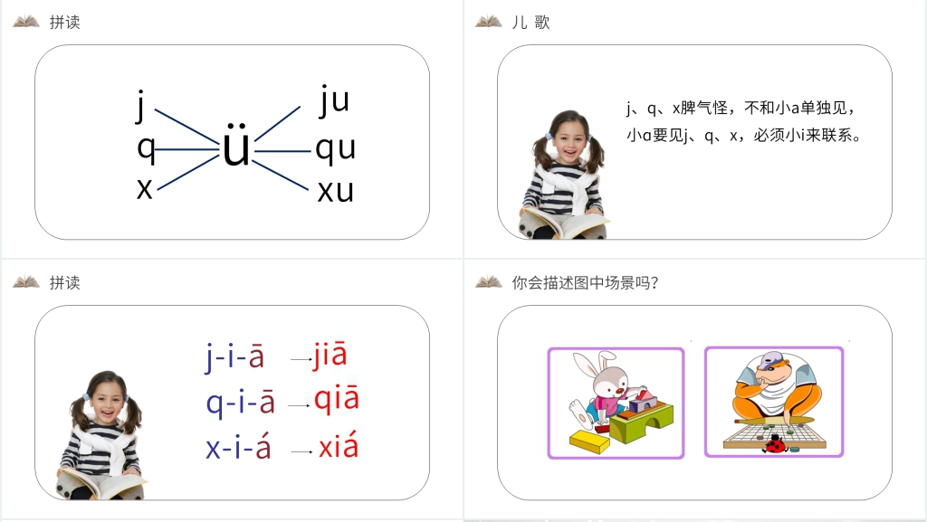 人教版一年级上册语文《汉语拼音 6 jqx》教学PPT课件 人教版一年级上册语文《汉语拼音 6 jqx》教学PPT课件