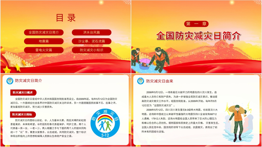 5月12日全国防灾减灾日课程PPT课件 5月12日全国防灾减灾日课程PPT课件