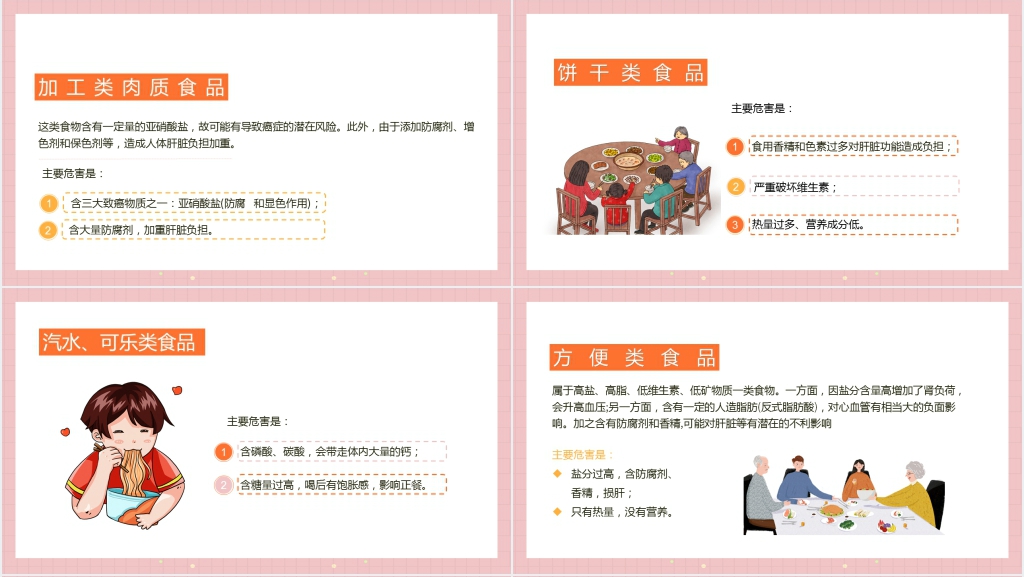 卡通风食品安全知识教育主题班会PPT课件 卡通风食品安全知识教育主题班会PPT课件