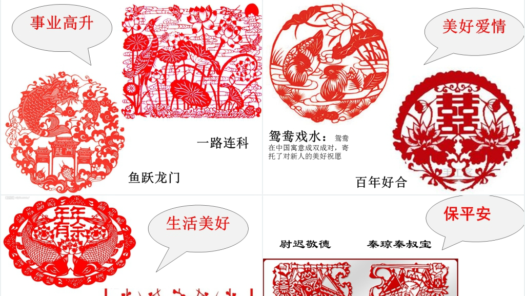 中国传统艺术剪纸PPT模板 中国传统艺术剪纸PPT模板