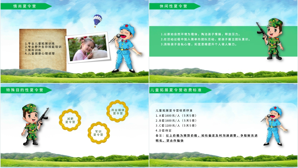 夏令营活动后期PPT模板 夏令营活动后期PPT模板