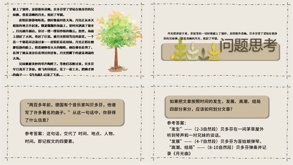 北师大版语文四年级上册月光曲PPT课件 北师大版语文四年级上册月光曲PPT课件