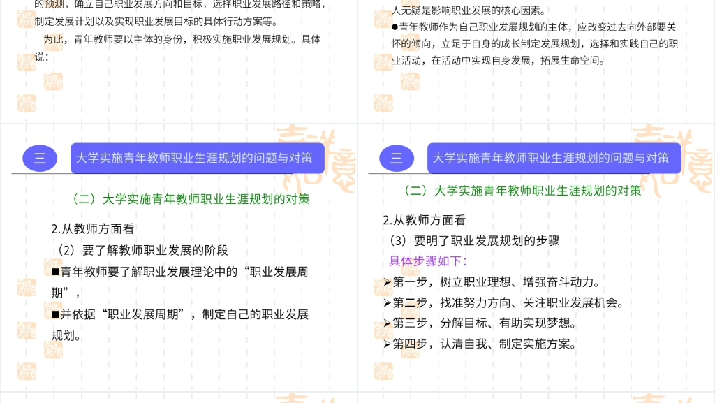大学青年教师职业生涯规划PPT范文 大学青年教师职业生涯规划PPT范文