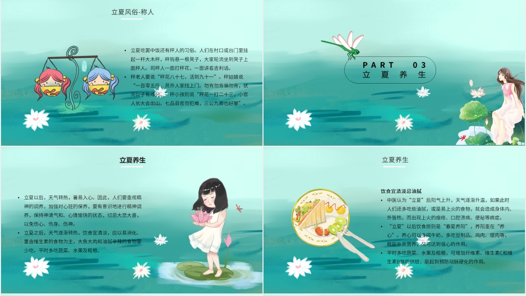 立夏由来和传统习俗PPT模板 立夏由来和传统习俗PPT模板