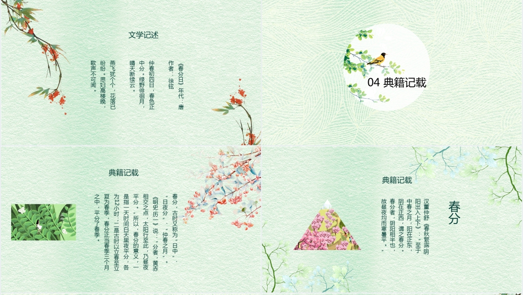 春分科普PPT模板 春分科普PPT模板