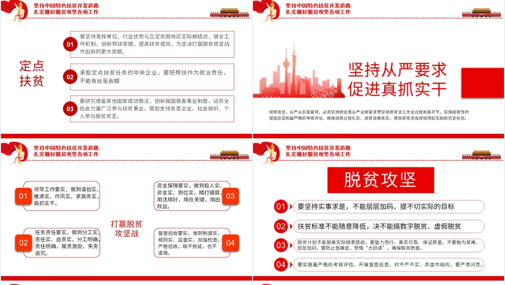 习近平扶贫论述PPT模板 习近平扶贫论述PPT模板