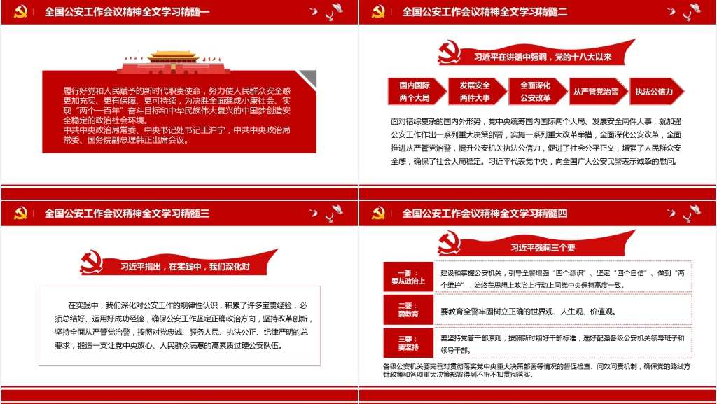 全国公安工作会议解读PPT党课 全国公安工作会议解读PPT党课