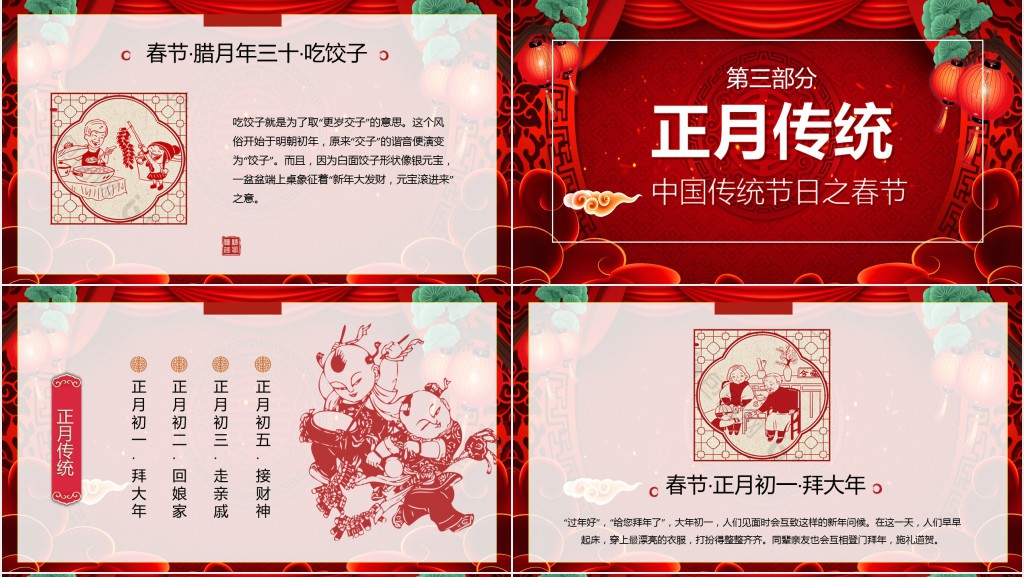 中国年拜大年PPT 中国年拜大年PPT