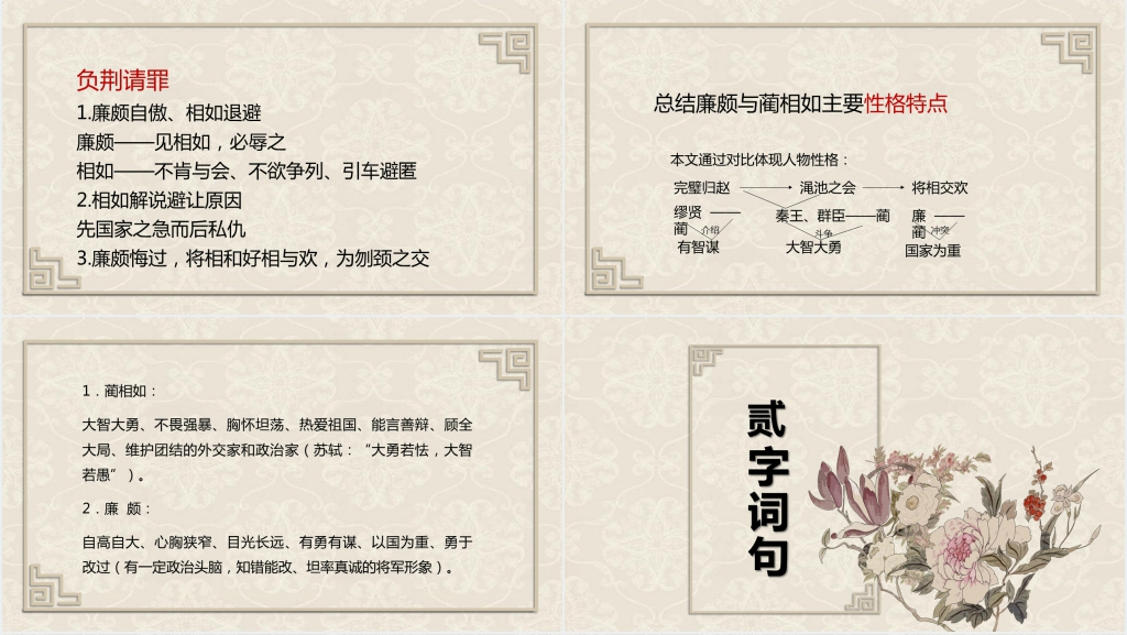 高中文言文《廉颇蔺相如列传》(下)PPT课件 高中文言文《廉颇蔺相如列传》(下)PPT课件