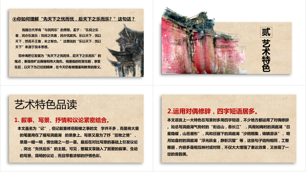 人教版九年级上册语文第十课《岳阳楼记》下PPT课件 人教版九年级上册语文第十课《岳阳楼记》下PPT课件