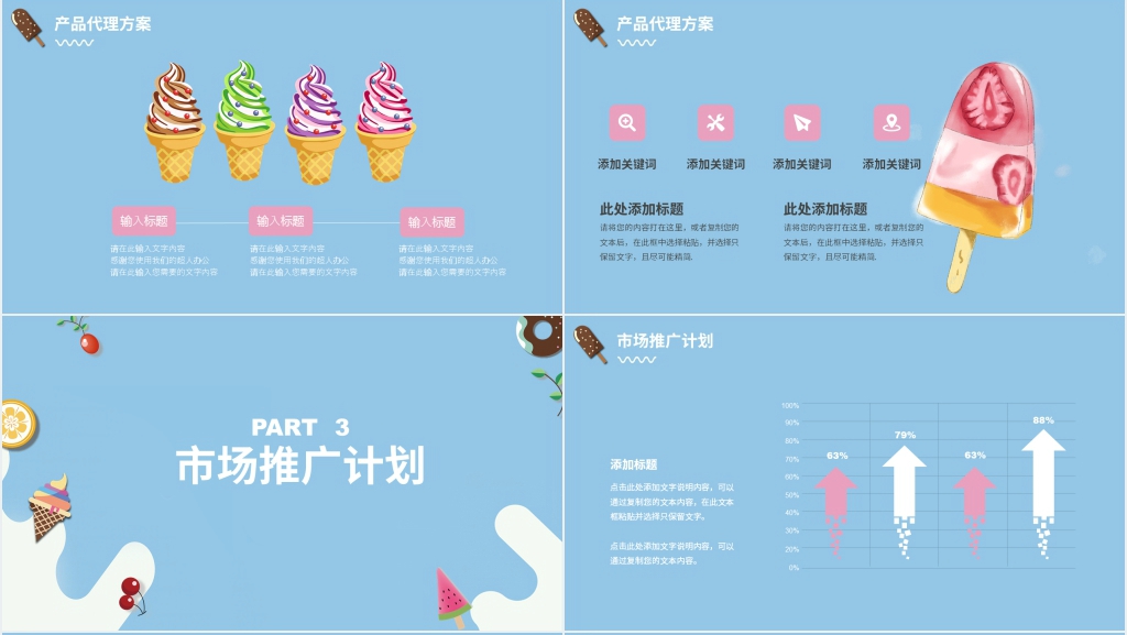 冰淇淋新产品开发介绍PPT模板 冰淇淋新产品开发介绍PPT模板