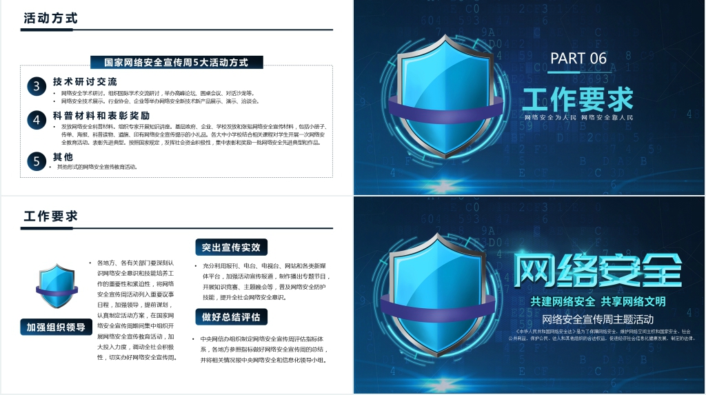 国家电网网络安全知识宣传周PPT模板 国家电网网络安全知识宣传周PPT模板