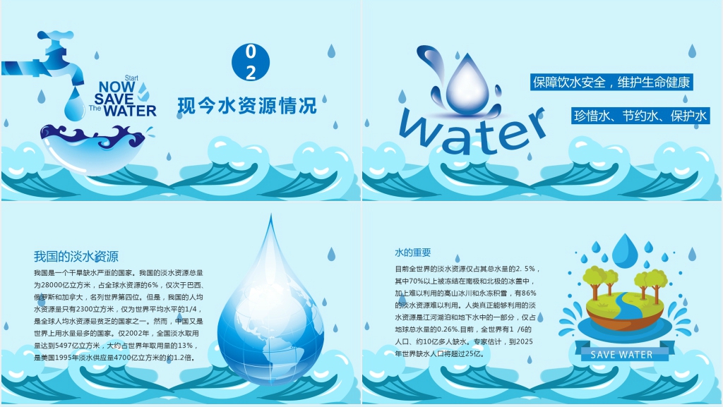 世界水日的宣传主题PPT课件 世界水日的宣传主题PPT课件