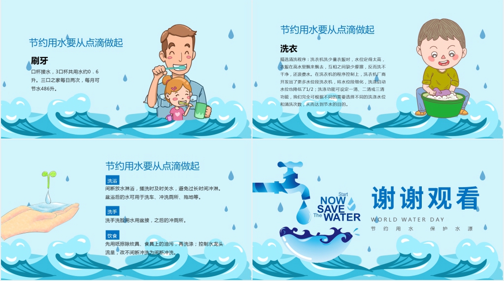 世界水日的宣传主题PPT课件 世界水日的宣传主题PPT课件